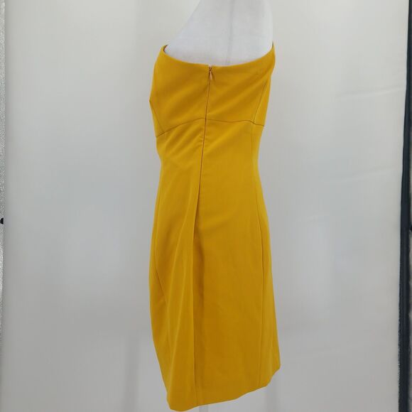 Gianni Bini Asymmetrical Dress Womens 8 Yellow Cocktail Aesthetic - Picture 4 of 7
